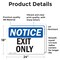 Signmission Exit Sign, Vinyl Decal, 24 in W, 18 in H, Exit Only OS-2PACK-NS-D-1824-L-12232 - alternate 6